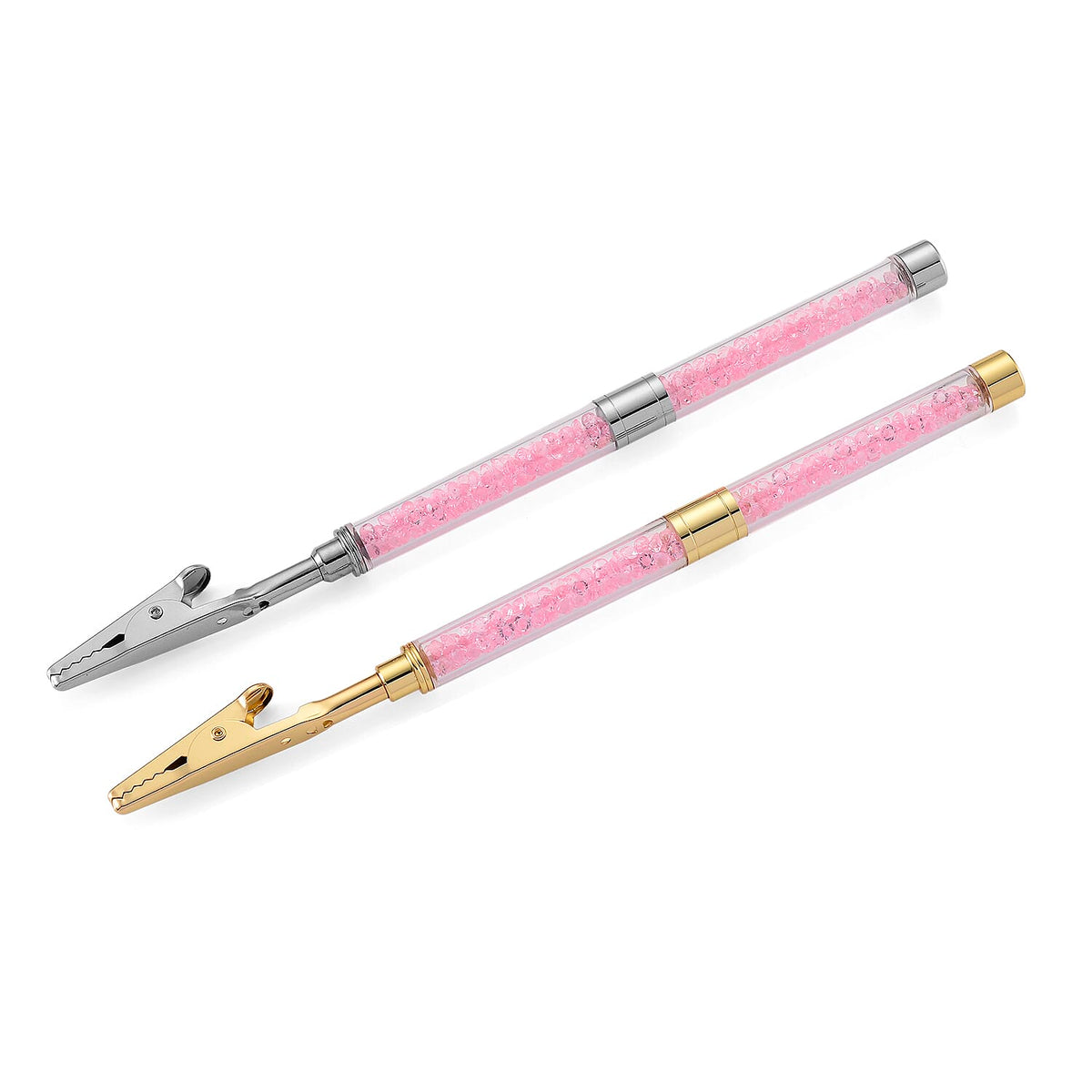 Set of 2 - Austrian Pink Crystal Bracelet Buddies in Yellow Gold &amp; Silver Plated 4421661 0
