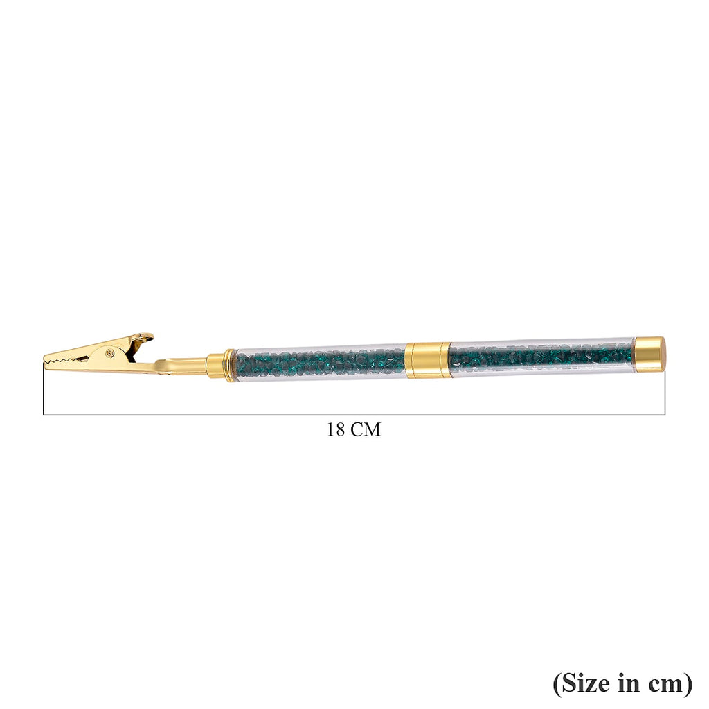 Set of 2 - Austrian Green Crystal Bracelet Buddies in Yellow Gold & Silver Plated