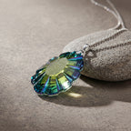 Green Magic Color Crystal Pendant with Chain (Size 24) in Silver Tone (60x39)_4424661_1