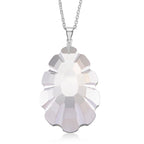 Green Magic Color Crystal Pendant with Chain (Size 24) in Silver Tone (60x39)_4424661_4