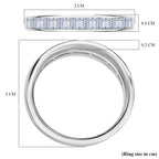D'Joy Set of 3 - White Diamond Ring in Rhodium Overlay & 18K Vermeil Yellow & Rose Gold Plated Sterling Silver 0.51 Ct, Silver Wt. 5.50 Gms._4424930_5