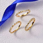 Set of 3 - Lab Grown Diamond (SI/GH) Stackable Ring in 18K Vermeil Yellow Gold Plated Sterling Silver 0.51 Ct, Silver Wt. 5.43 Gms._4425289_1