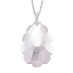 Orange Magic Color Crystal Pendant with Chain (Size 24) in Silver Tone (62x40)_4425305_4