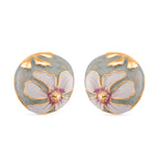 Bloomstone Collection - Set of 2 - Floral Necklace (Size - 18-2 Ext) and Push Back Earring