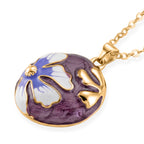 Bloomstone Collection - Set of 2 - Floral Necklace (Size - 18+2 Ext) and Push Back Earring_4425464_4