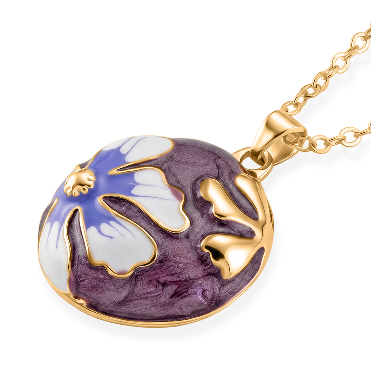 Bloomstone Collection - Set of 2 - Floral Necklace (Size - 18+2 Ext) and Push Back Earring V32518843 5