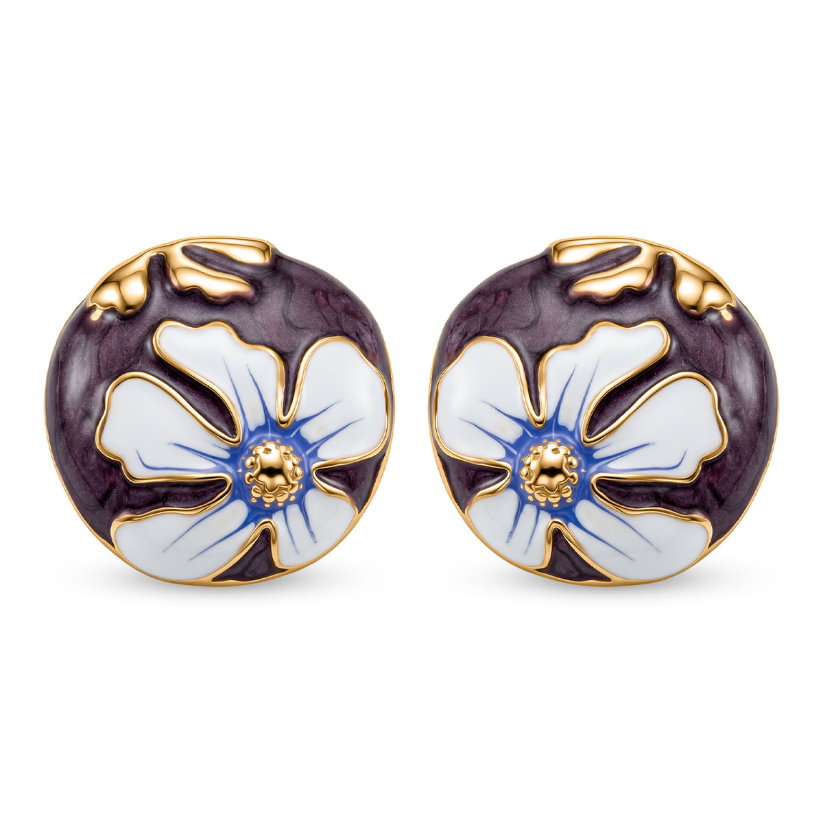 Bloomstone Collection - Set of 2 - Floral Necklace (Size - 18+2 Ext) and Push Back Earring V32518843 7