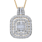 Luxuriant Lab Grown Diamond (SI/GH) Pendant with Chain (Size 18 + 2) in 18K Vermeil Yellow Gold Plated Sterling Silver 2.00 Ct._4425516