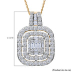 Luxuriant Lab Grown Diamond (SI/GH) Pendant with Chain (Size 18 + 2) in 18K Vermeil Yellow Gold Plated Sterling Silver 2.00 Ct._4425516_4