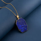 Tucson Close Out- Lapis Lazuli Solitaire Pendant with Chain (Size 20+2 Ext) (35x25)_4426061_1