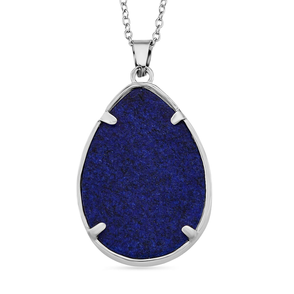 Lapis Lazuli Dragonfly Drop Pendant with Chain (Size 20+2 Ext) (35x25)_4426071_4