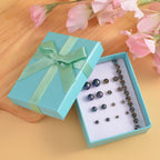 9 Piece Set - 4 Peacock Colour Shell Pearl Earrings, 4 Magic Colour Crystal Earrings and Tennis Bracelet (Size 8 + 1.5 Ext) 52.50 Ct._4428893_1
