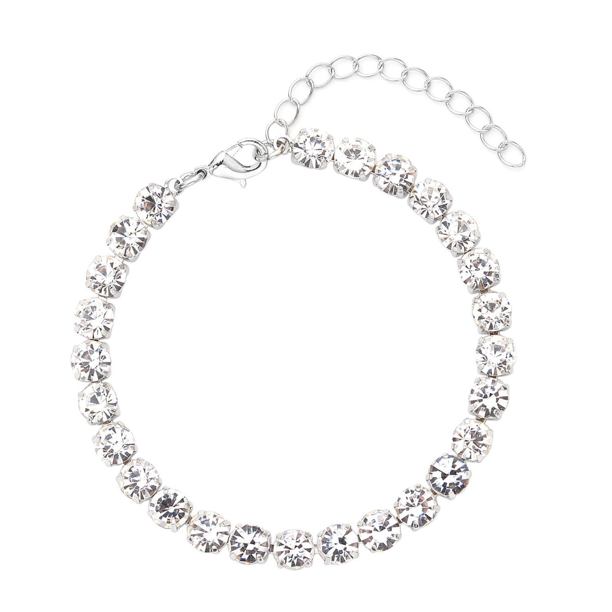 9 Piece Set - 4 White Colour Shell Pearl Earrings, 4 Magic Colour Crystal Earrings and Tennis Bracelet (Size 8 + 1.5 Ext) 52.50 Ct. 4428898 2