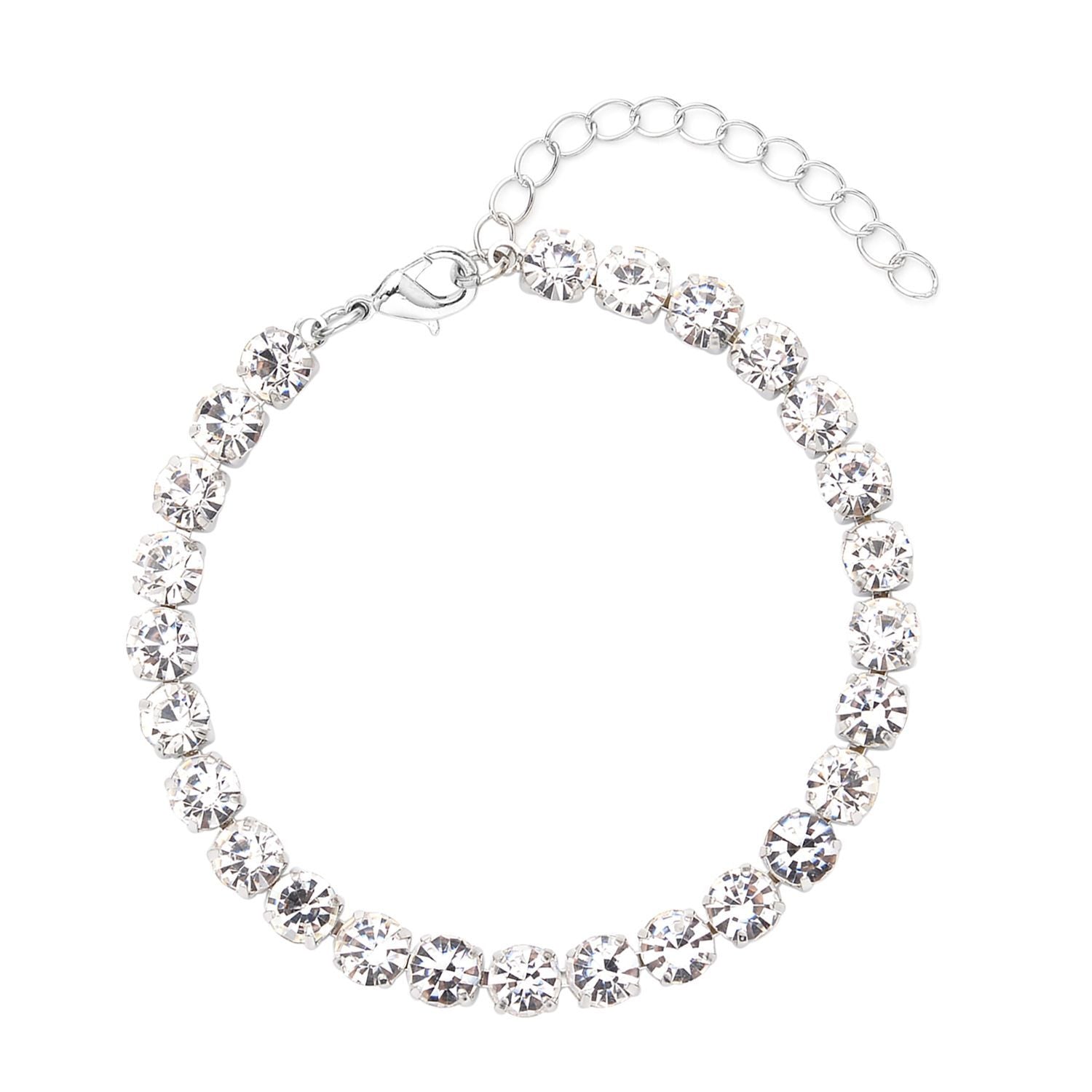 9 Piece Set - 4 White Colour Shell Pearl Earrings, 4 Magic Colour Crystal Earrings and Tennis Bracelet (Size 8 + 1.5 Ext) 52.50 Ct. 4428898 2
