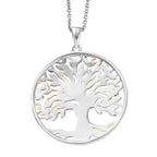 EverTrue 2 Piece Set - Ring (Size R) & Tree of Life Pendant with Chain (Size 20) in Yellow Gold Plated & Platinum Overlay_4430308_8