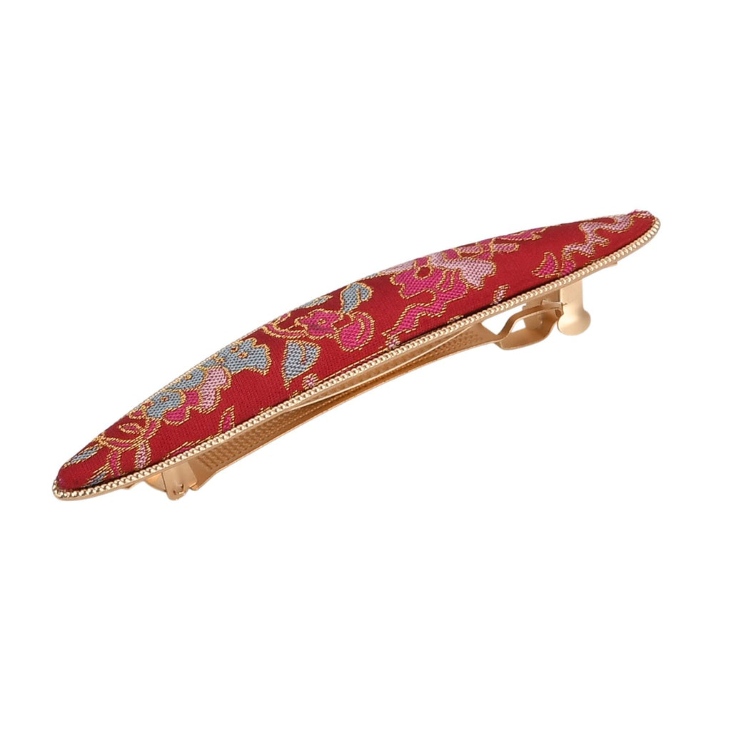 La Marey Signature Silk Multicolour Hairpins & Push Back Earring Set_4430710_6