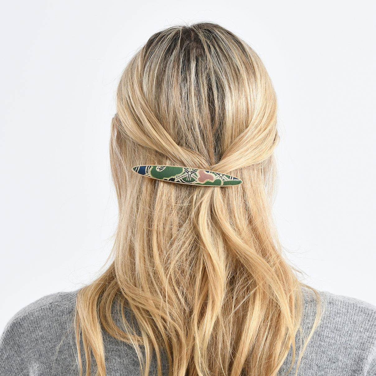 La Marey Signature Silk Multicolour Hairpins &amp; Push Back Earring Set V32525106 4