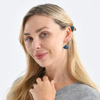 La Marey Signature Mulberry Silk Multicolour Hairpins & Push Back Earring Set_4430740_2