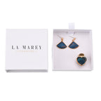 La Marey Signature Mulberry Silk Multicolour Hairpins & Push Back Earring Set_4430740_8