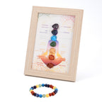 Multi-Gemstone 7 Chakra Healing Crystal Gift Set: Photo Case & Stretchable Bracelet (7.8-8 inch)_4430911