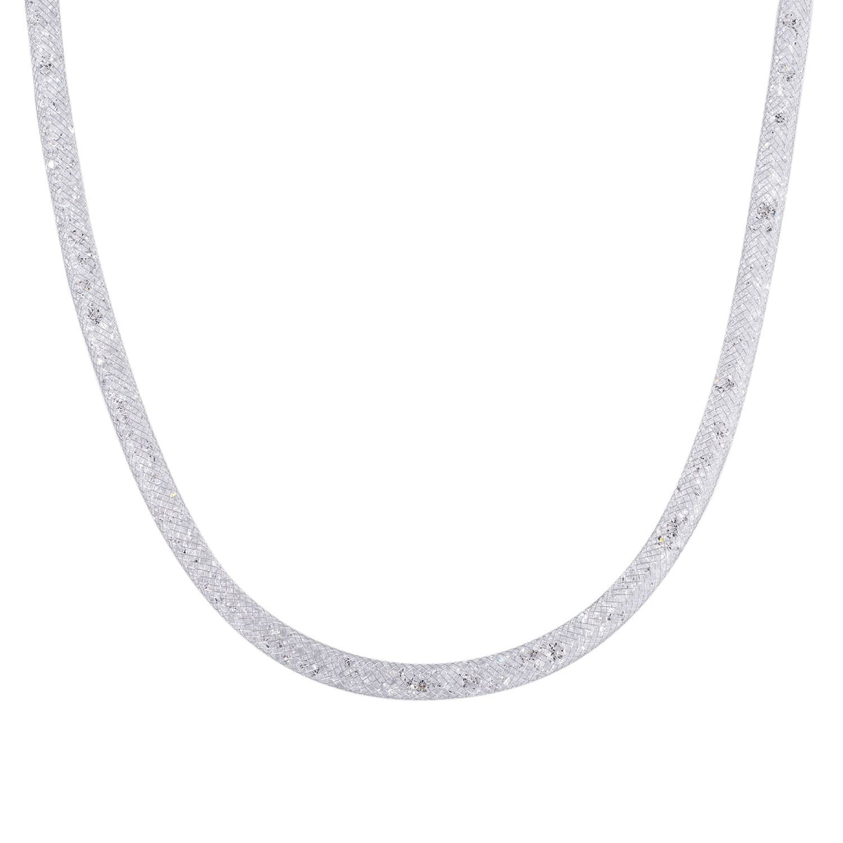 2 Piece Set - Sparkly White Crystal Necklace (Size - 20) and Bracelet (Size - 8) V32607728 4