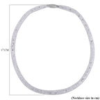 2 Piece Set - Sparkly White Crystal Necklace (Size - 20) and Bracelet (Size - 8)_4433146_5