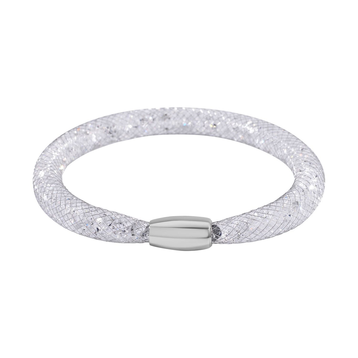 2 Piece Set - Sparkly White Crystal Necklace (Size - 20) and Bracelet (Size - 8) V32607728 7