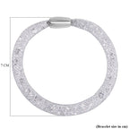 2 Piece Set - Sparkly White Crystal Necklace (Size - 20) and Bracelet (Size - 8)_4433146_7