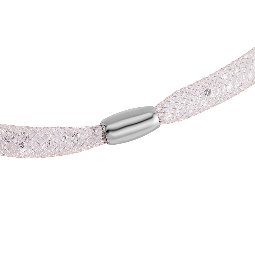 2 Piece Set - Sparkly White Crystal Necklace (Size - 20) and Bracelet (Size - 8)_4433149_4