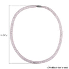 2 Piece Set - Sparkly White Crystal Necklace (Size - 20) and Bracelet (Size - 8)_4433149_5