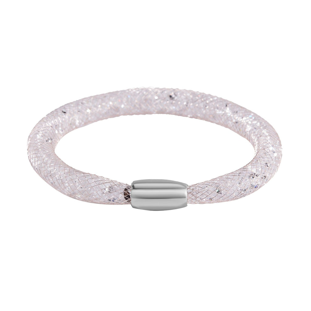 2 Piece Set - Sparkly White Crystal Necklace (Size - 20) and Bracelet (Size - 8)_4433149_6