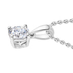 Royal Bali Collection - D'Joy Moissanite Solitaire Pendant in Platinum Overlay Sterling Silver with Chain (Size 20)_4435030_3