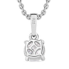Royal Bali Collection - D'Joy Moissanite Solitaire Pendant in Platinum Overlay Sterling Silver with Chain (Size 20)_4435030_4