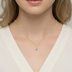 Royal Bali Collection - D'Joy Moissanite Solitaire Pendant in Yellow Gold Plated Sterling Silver with Chain (Size 20)_4435033_2