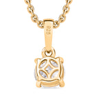 Royal Bali Collection - D'Joy Moissanite Solitaire Pendant in Yellow Gold Plated Sterling Silver with Chain (Size 20)_4435033_4