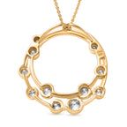 D'Joy - Moissanite Bubble Pendant with Chain (Size - 20) in 18K Vermeil Yellow Gold Plated Sterling Silver_4439775_4