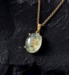 Yellow Prehnite Pendant with Chain (Size 20) Stainless Steel  9.152  Ct._4441295_2