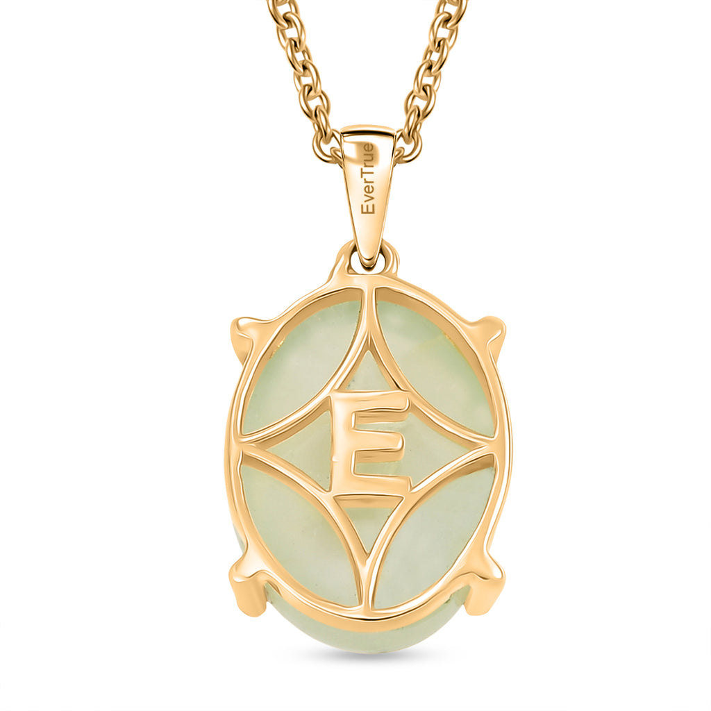 Yellow Prehnite Pendant with Chain (Size 20) Stainless Steel  9.152  Ct._4441295_4