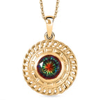 D'Joy Nebula Quartz Doublet Pendant with Chain (Size 20) in Yellow Gold Plated Sterling Silver 3.51 Ct._4443184