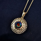 D'Joy Nebula Quartz Doublet Pendant with Chain (Size 20) in Yellow Gold Plated Sterling Silver 3.51 Ct._4443184_1