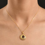D'Joy Nebula Quartz Doublet Pendant with Chain (Size 20) in Yellow Gold Plated Sterling Silver 3.51 Ct._4443184_2