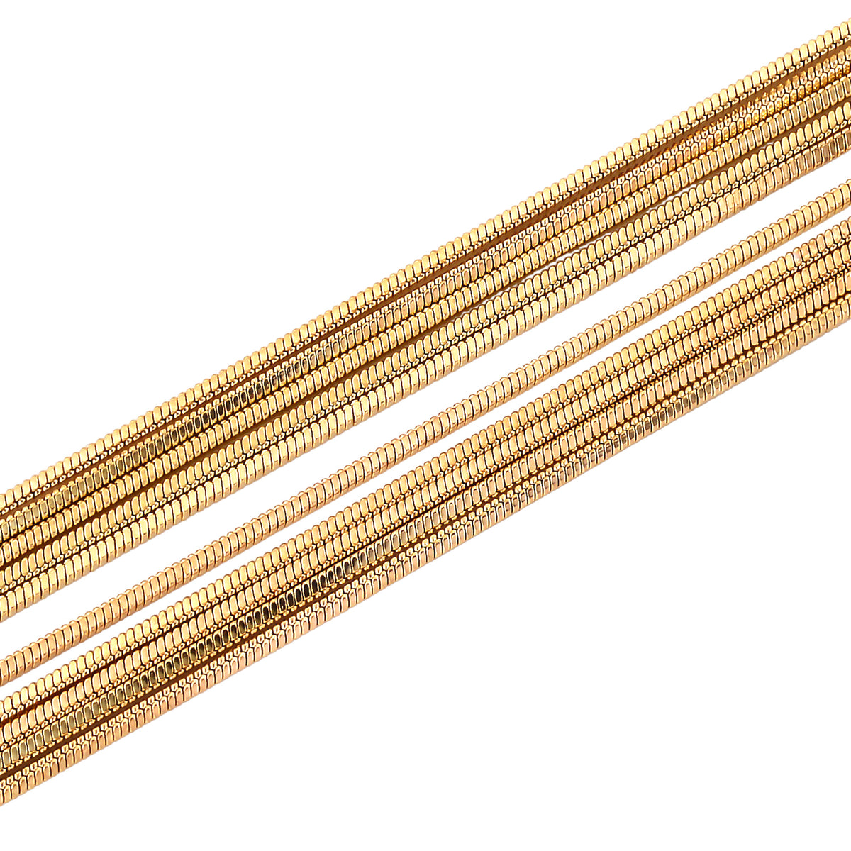 Set of 2 - Twisted Strand Bracelet (Size - 7+2 Ext) &amp; Necklace (18+2 Ext) in Yellow Gold Tone V32639641 4
