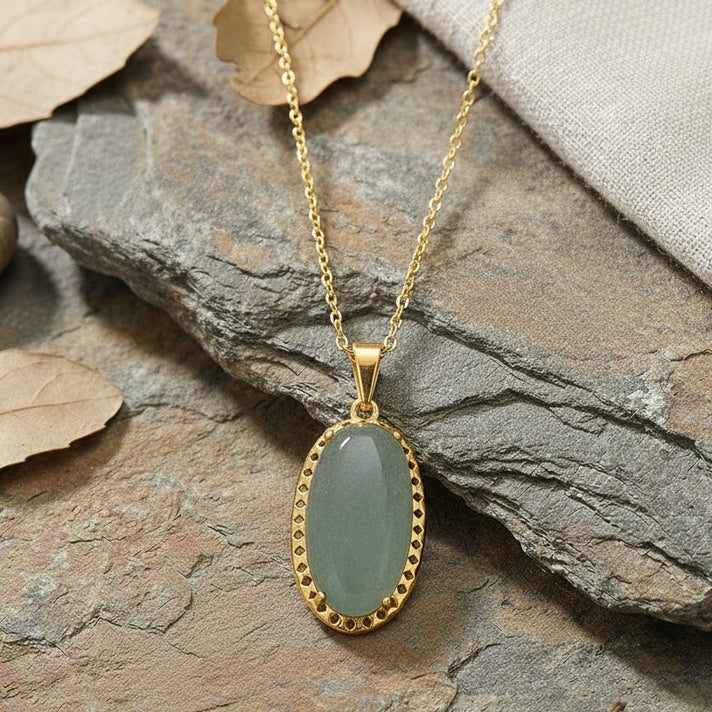 Green Aventurine Pendant with Chain (Size 19-2 Ext) 25.00 Ct. 4445168 2