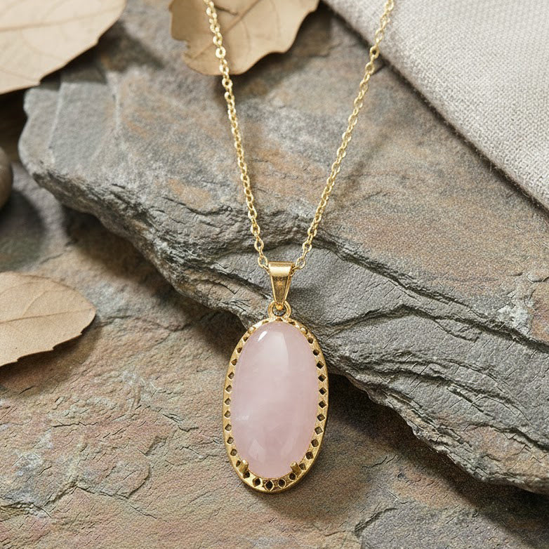 Rose Quartz Pendant with Chain (Size 19-2 Ext) 25.00 Ct. V32366305 1