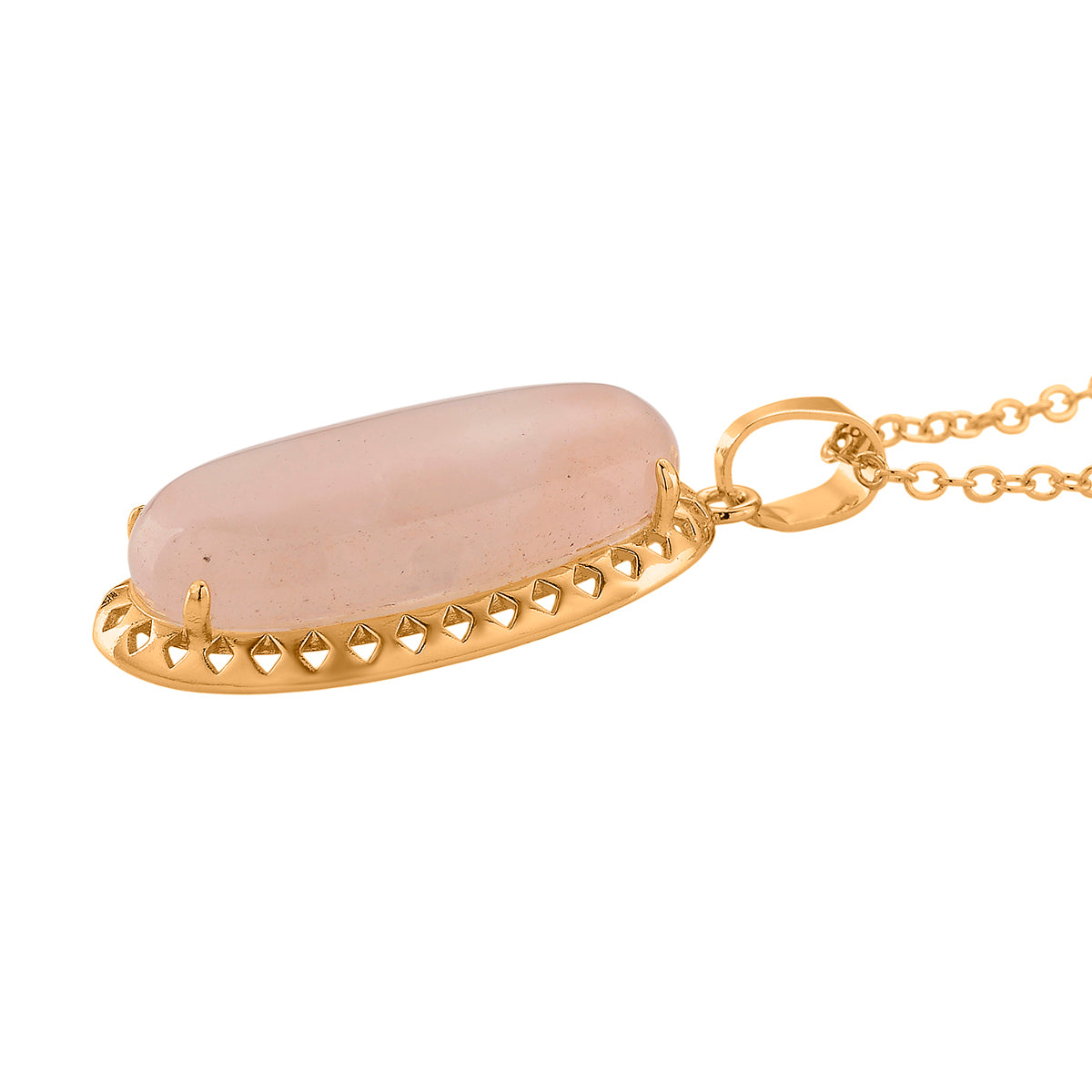 Rose Quartz Pendant with Chain (Size 19-2 Ext) 25.00 Ct. V32347975 3