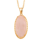 Rose Quartz Pendant with Chain (Size 19-2 Ext) 25.00 Ct.