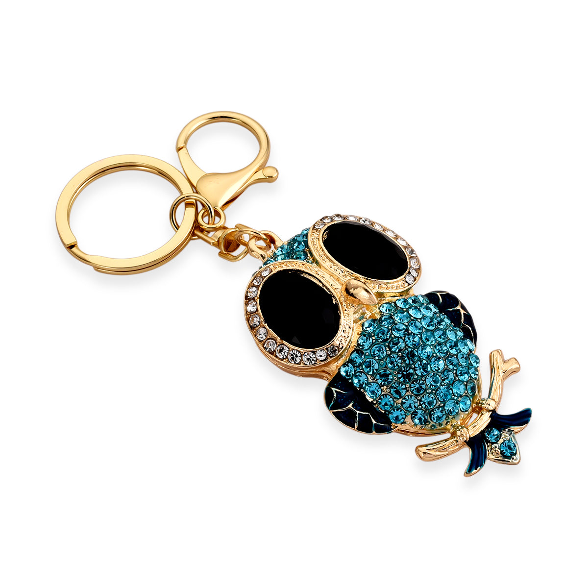 Set of 2 - Multi Colour Crystal Keychain in Christmas &amp; Owl Design V32602866 5