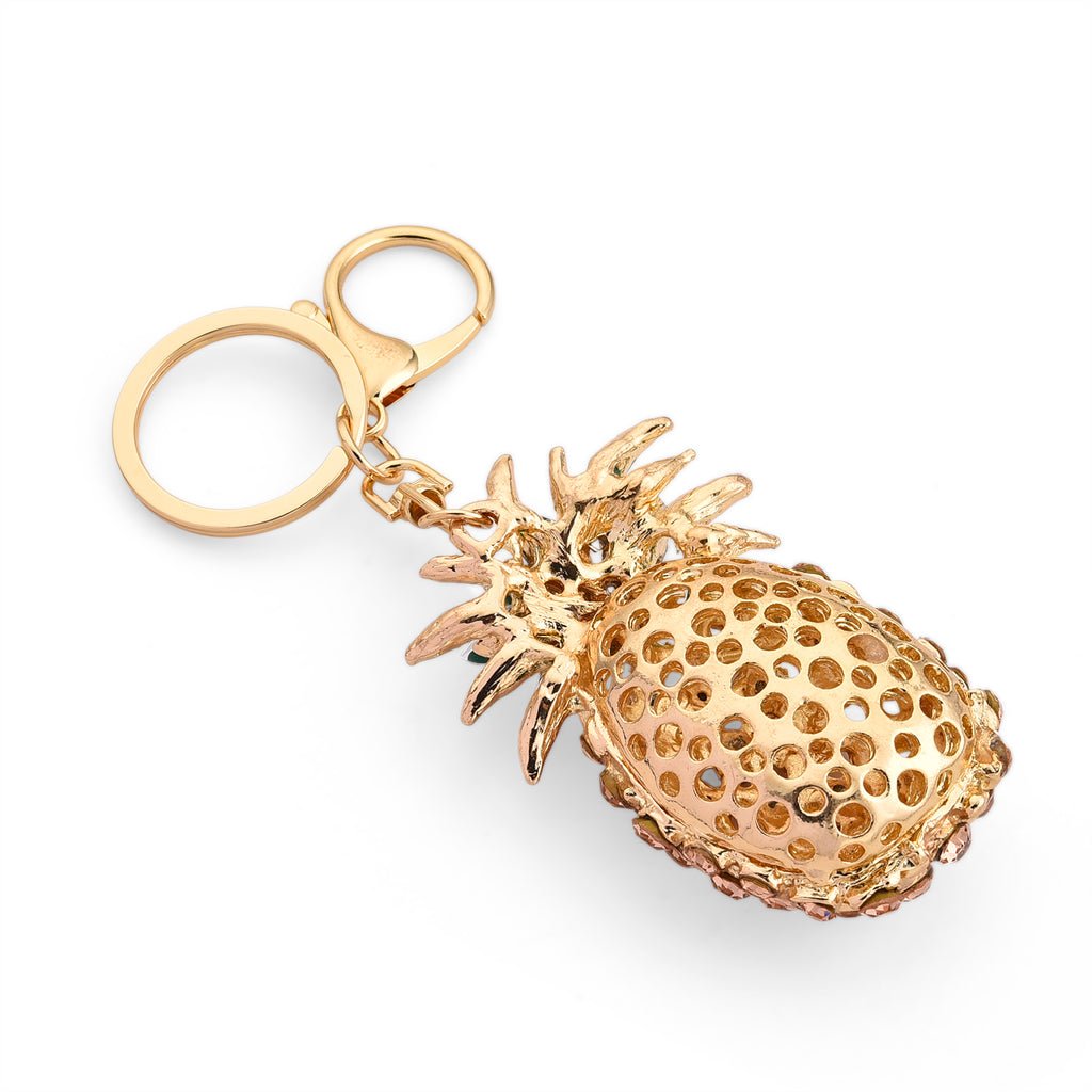 Set of 2 - Multi-Colour Crystal Keychain in Pineapple & Seahorse Design_4446113_5