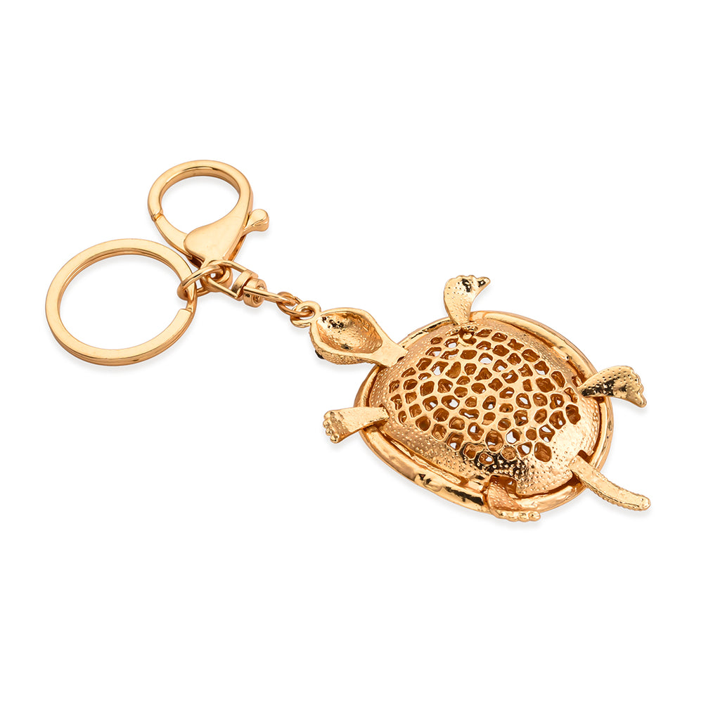 Set of 2 - Multi-Color Crystal Keychain in Tortoise & Rabbit Design_4446114_3
