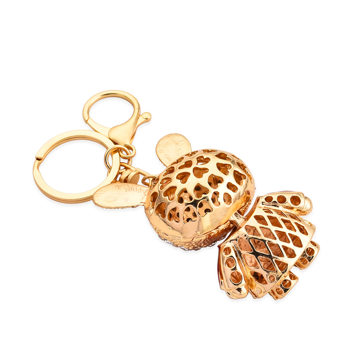 Set of 2 - Multi-Color Crystal Keychain in Tortoise &amp; Rabbit Design V32512445 6